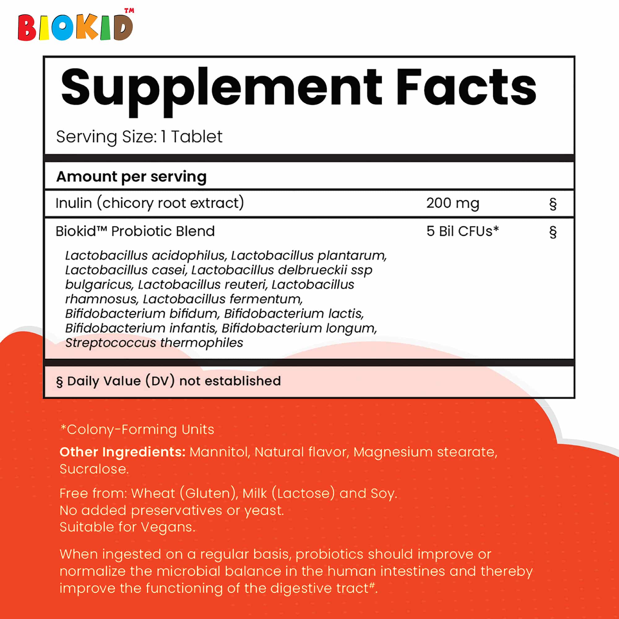 GutScribe BioKid probiotic chewable tablets for children with 12 probiotic strains and Velobiotics technology for gut wellness